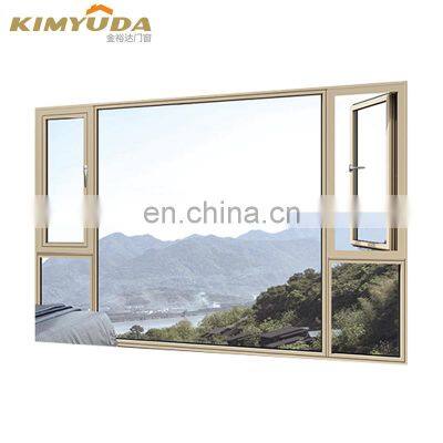 JYD Double Glass Steel Glass Swing Windows Latest Design Heat Insulation Dust-proof Casement Windows