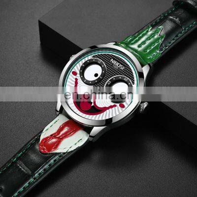 2022 NIBOSI Watches Men Original Brand NIBOSI 2506 Unisex Reloj Leather Strap Joker Watch