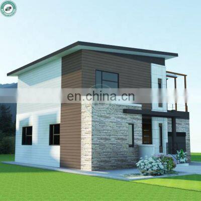 Modern Design Light Steel Prefab House Concrete Wall and Roof System Seismic Resistant Prefab 2 Storey House photo-3