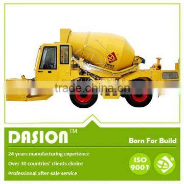 high efficiency 3.5m3 Mobile self-loading concrete mixing station concrete mixer