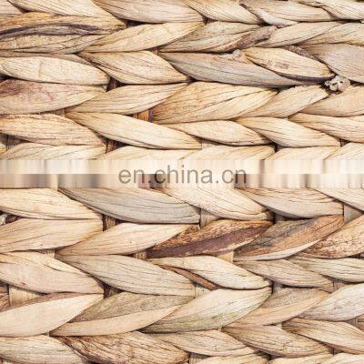 Direct Selling Rectangle Hand-woven Water Hyacinth Wicker Storage Rattan Baskets for Sundries photo-2