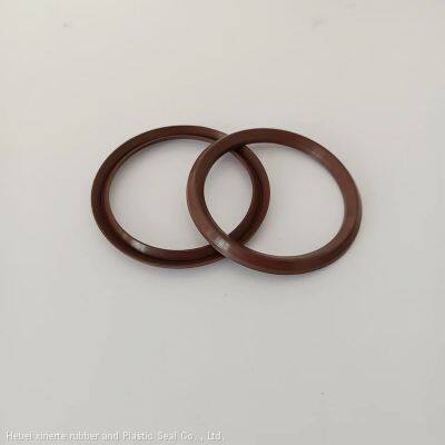 Custom-made V-type Fluorine Rubber Seal Ring, Combination Sealing Heat and Acid Resistant Rubber Ring, Molded Parts photo-2