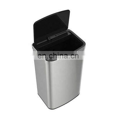 SUS410 50L Waste Garbage Kitchen Sensor Rubbish Sanitary Bins Street Smart Trash Can