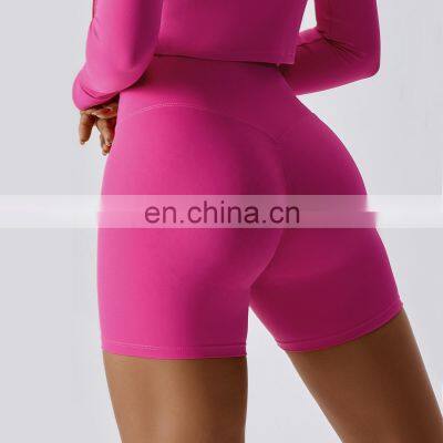 Scrunch Butt Biker Quick Dry Shorts Custom Logo Fitness Yoga V Shaped Sexy Leggings photo-2