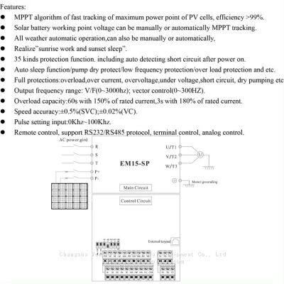 Solar Inverter Agricultural Water Pumping 7.5kw 380V System Solar Power Pump Frequency Inverter 50hz To 60 photo-5