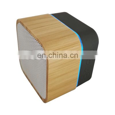 Portable Mini 3W Wooden Bamboo Blue tooth Wireless Speaker