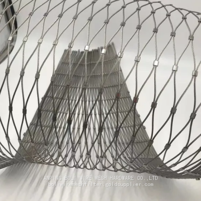 Safety Mesh Ss304 Ss316 Stainless Steel Rope Mesh/Zoo Safety Mesh Fenc,Animal Safety Fence Mesh
