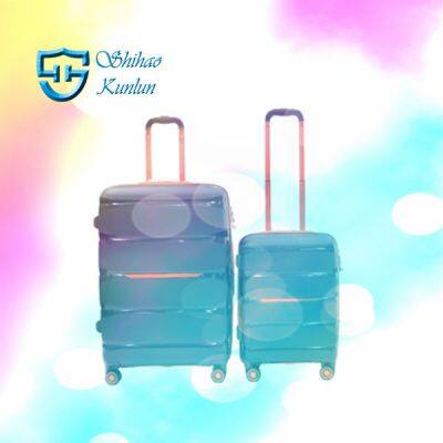 PP Waterproof Hard Case Cheap Trolley Travel Bags Luggage Sets With TSA Lock Suitcase on Wheels
