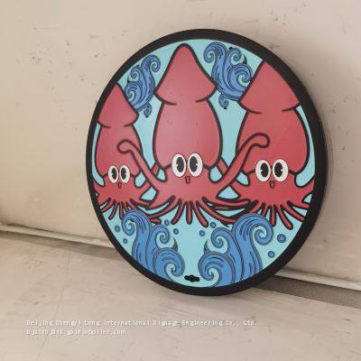 Customized Production of Ball-machined Cast Iron Japanese and European Painted Decorative Art Manhole Covers photo-3