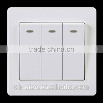 White wall switch, electrical switch 16A