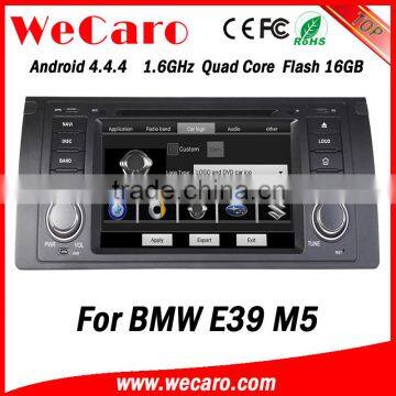 Newest Android 4.4.4 car multimedia system in dash car dvd player for bmw e39 wifi 3g bluetooth 1995-2003