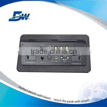 CE Approved Electric Pop Up Desktop Socket Outlet/Multimedia Panel Mounted Outlet