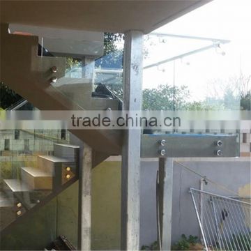 frameless glass stairs railing glass fence