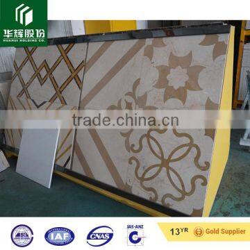 water jet flower pattern marble laminated tile composite tile for flooring and wall