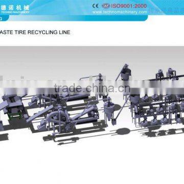 1000kg/h Waste Tyre Recycling Machinery