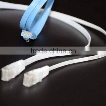 Flat UTP Cat5e Ethernet Good Speed RJ45 Ethernet White Flat 3ft Network Cable