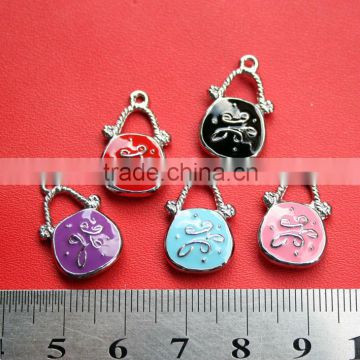 Custom made jewelry bags pendant for jewelry Super cute bag pendant Silver jewelry love bag pendant