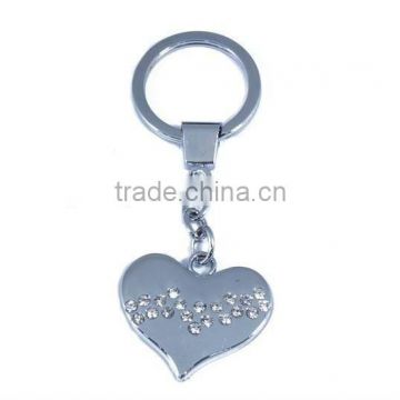 Heart Shaped Rhinestone Key Chain