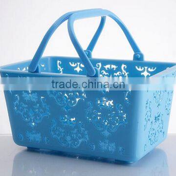 Easy handle Supermarket Plastic Shopping Basket