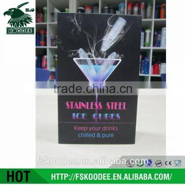 OEM factory made stainless steel bullet shape ice cube with new design gift box