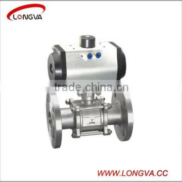 304 stainless steel pneumatic flanged ball valve