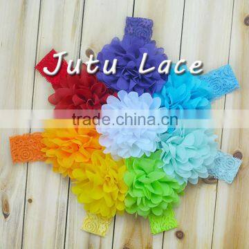 New Chiffon Flower, Headband With Chiffon Flower , Large Chiffon Fabric Flowers for Garment /festival/clothes/hair photo-5