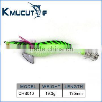 Chentilly CHS010 luminous squid jig 3.5# hook stainless steel fishing bait for salewater octopus