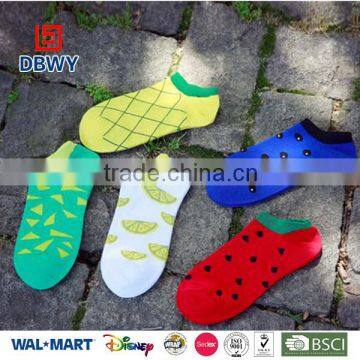 New Design Summer and Autumn Colorful Fruit Socks Combed Cotton Women Ankles