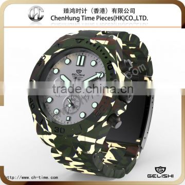 Acetate waterproof camouflage military men elegant watch wholesale factory