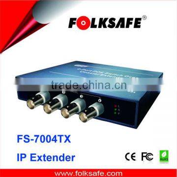 Security devices, 4 channel active IP extender over coax, FOLKSAFE FS-7004TX security devices