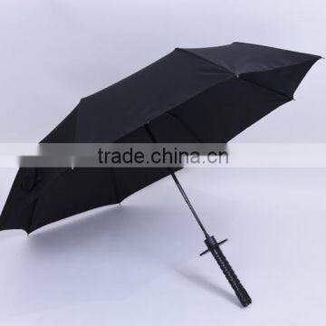 High quality automatic open folding umbrella plastic handle production in China