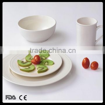 porcelain dinnerware 16pcs embossed tableware