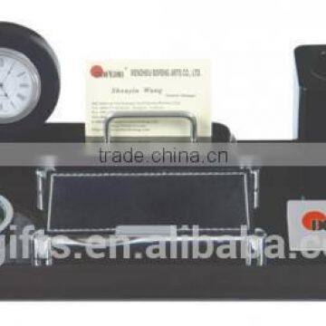 Wooden Desk Sets&Pen Holder,clock,calendar:BF09026-a2