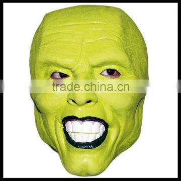 Creepy Green Mask Latex Mask for Costume Party Full Head Latex Rubber Masquerade Mask