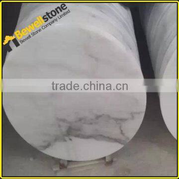 China carrara white marble vanity table makeup vanity round table top wholesale