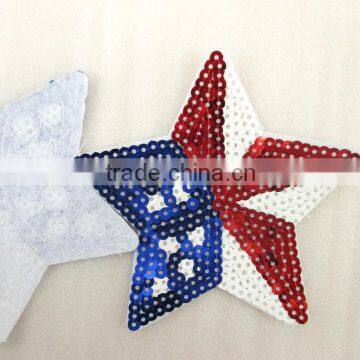 Embroidered Sequins three colors patches windmill Iron on Patches For Clothing