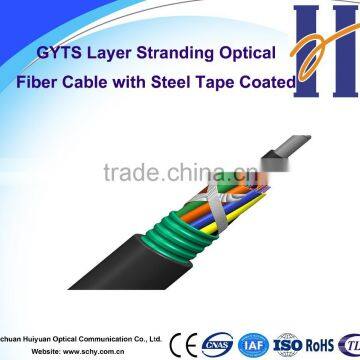 GYTS Layer Stranding Optical Fiber Cable With Steel Tape Coated With PE Sheath photo-2