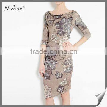  Stylish Printed Design Women Evening Midi Dresses Fashion
