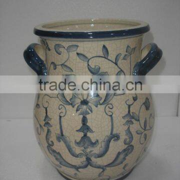 High quality hand paint flower chinese antique vase for hotel deco