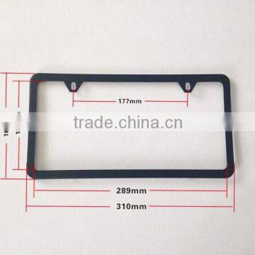 Wholesale America Size Stainless Steel Matte Black Painted Car License Number Plate Frame photo-2