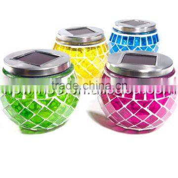 Color Changing Solar Mosaic Jar Lights
