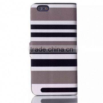 2014 Hot Sale Classical Stripe for iphone 6 leather case F-IPHLC010