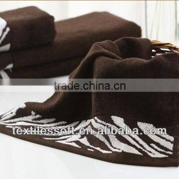Antibacterial Leopard grain jacquard bamboo fiber towel bath towel                        
                                                Quality Choice