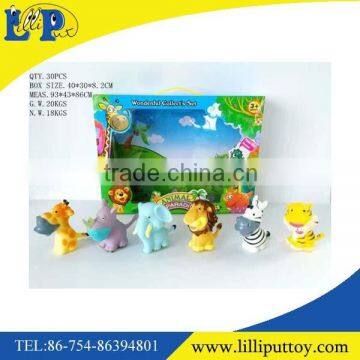 Vinyl cartoon animal toy with BB whistle