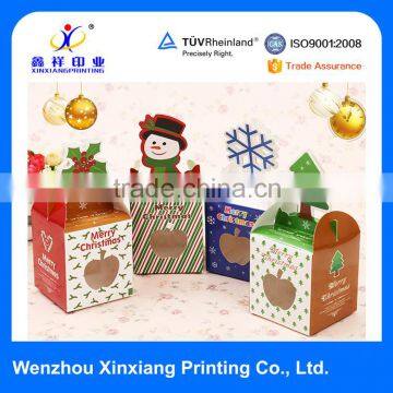 New Design Apple Sweet Packaging Box with Open Window for Christmas Eve