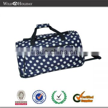 100% polyester trolley luggage/ tralley bag