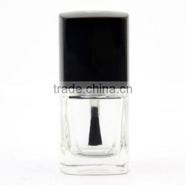 High quantity square empty nail polish bottle with brush and square cap
