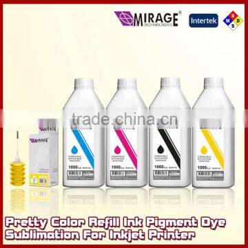 Pretty Color Refill Ink Pigment Dye Sublimation For Inkjet Printer