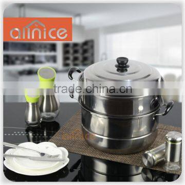 China style Stainless Steel 2 Layer Steamer Pot and Cooking Pots