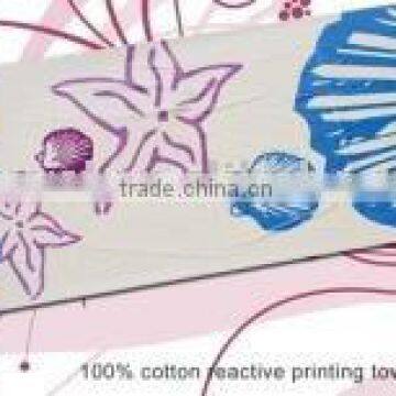 cotton reactive print towel